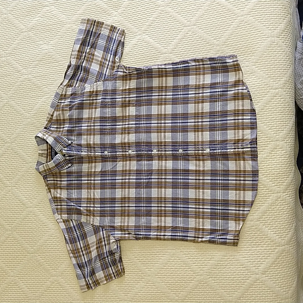 Lands' End Men's Short Sleeve Shirt Large